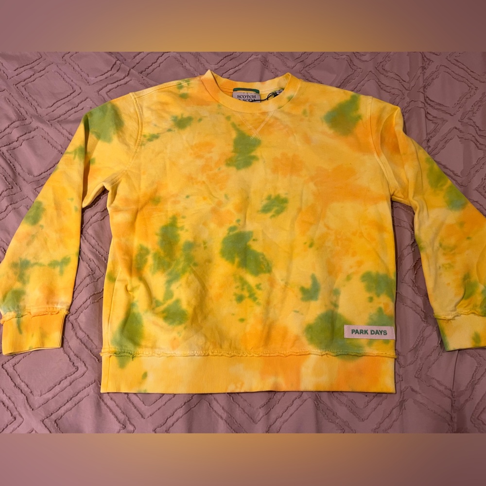 Scotch & Soda Yellow and Green Tie-Dye Sweater  PARK DAYS